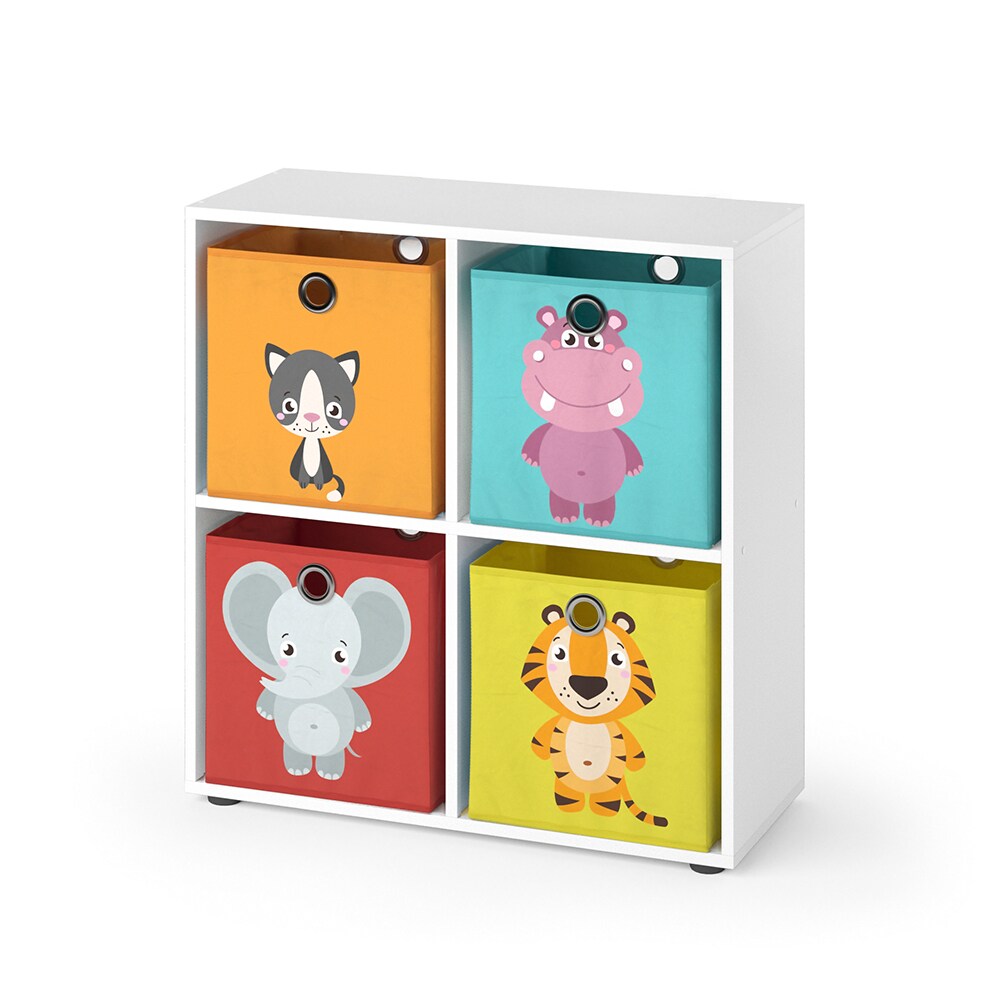 Vicco Bücherregal Würfelregal Standregal Tetra Weiß Raumteiler Kinder-Faltboxen
