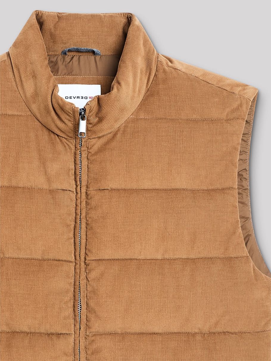 Gilet sans manche zippé col montant