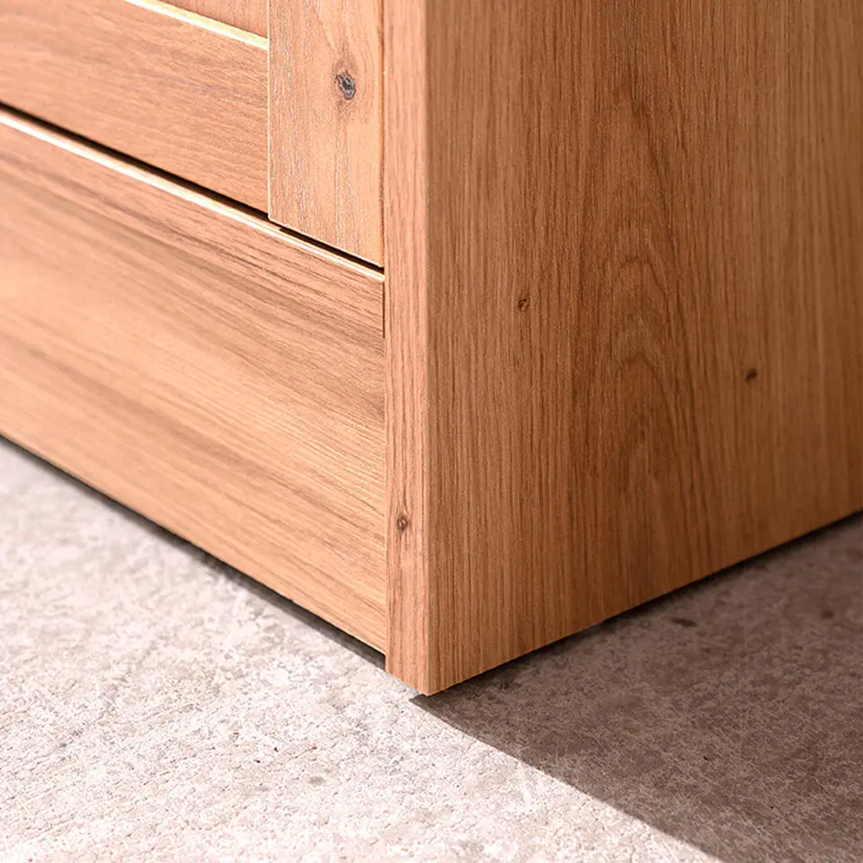 CALICOSY - Buffetkast met 4 deuren en 4 lades TIMBER - Eik - 40x200x90 cm