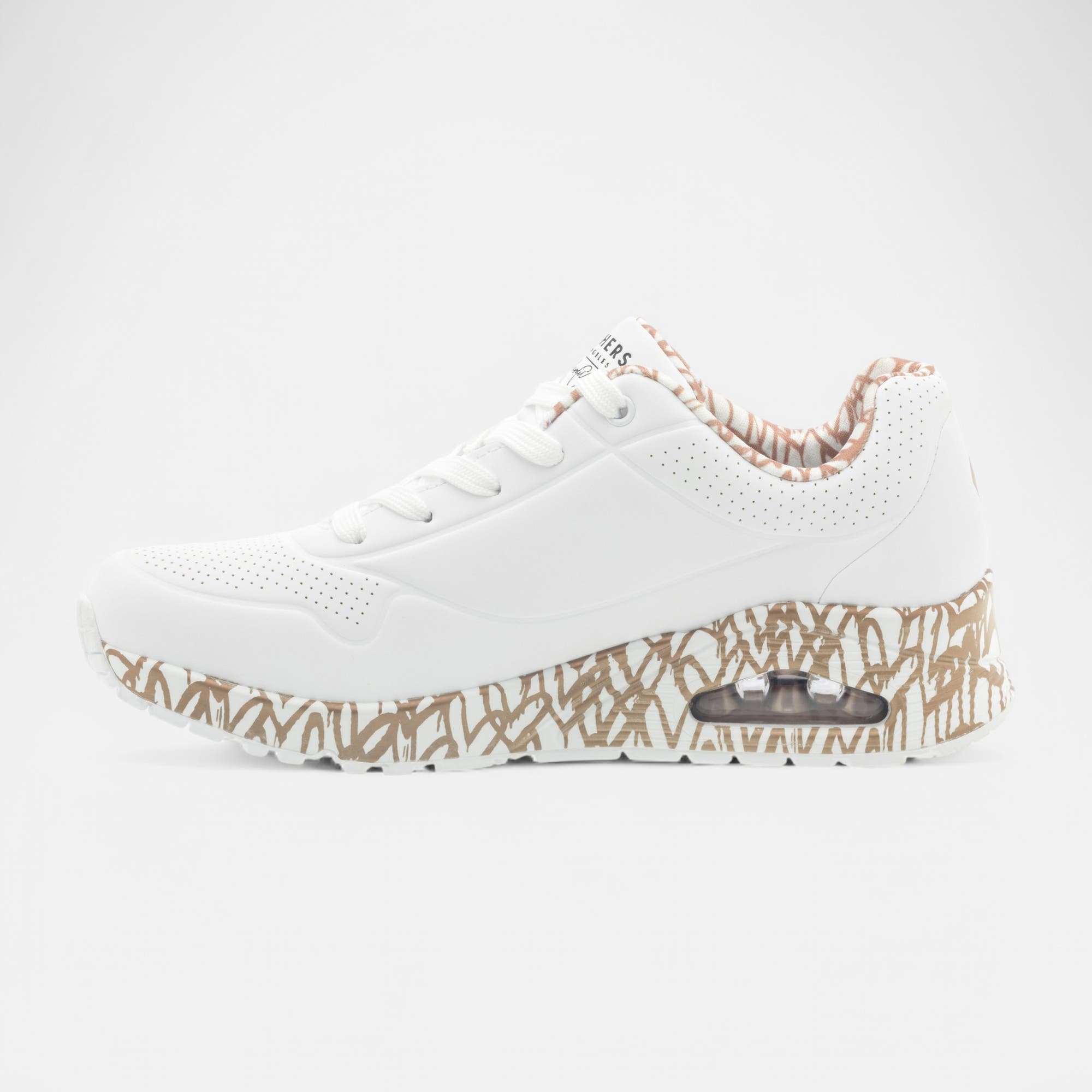 Sneakers Femme blanc/or