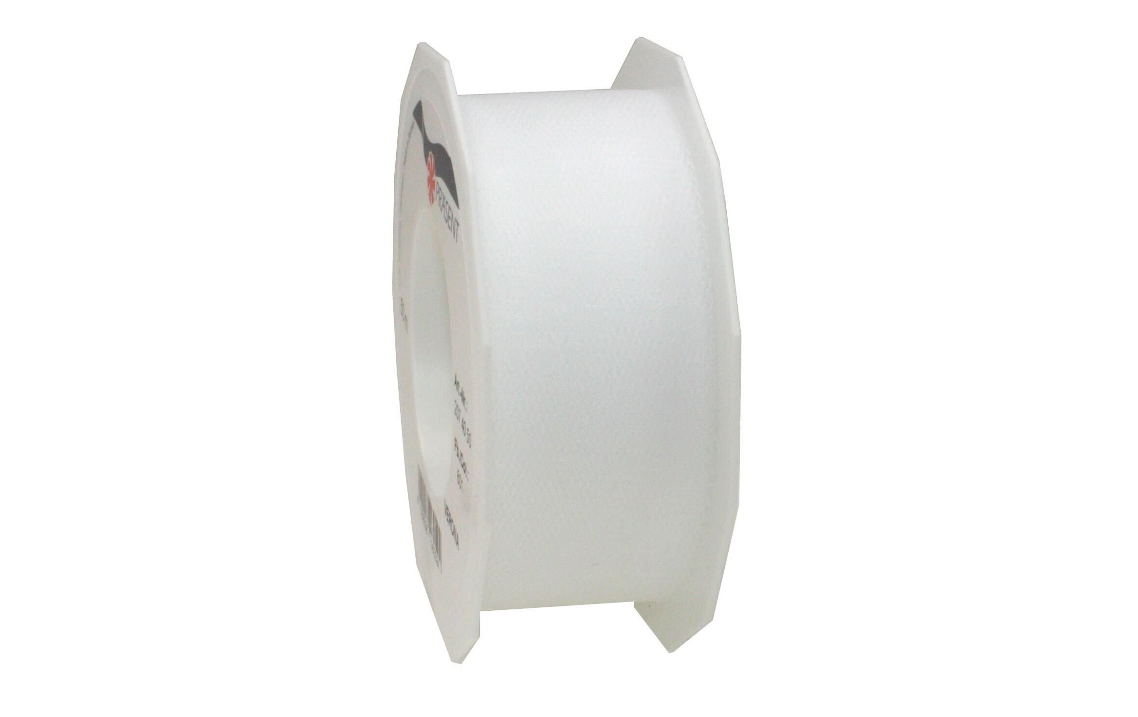 Textilband Verona Tüll 4 cm x 50 m, WeissGeschenkband zur Dekoration von Präsenten