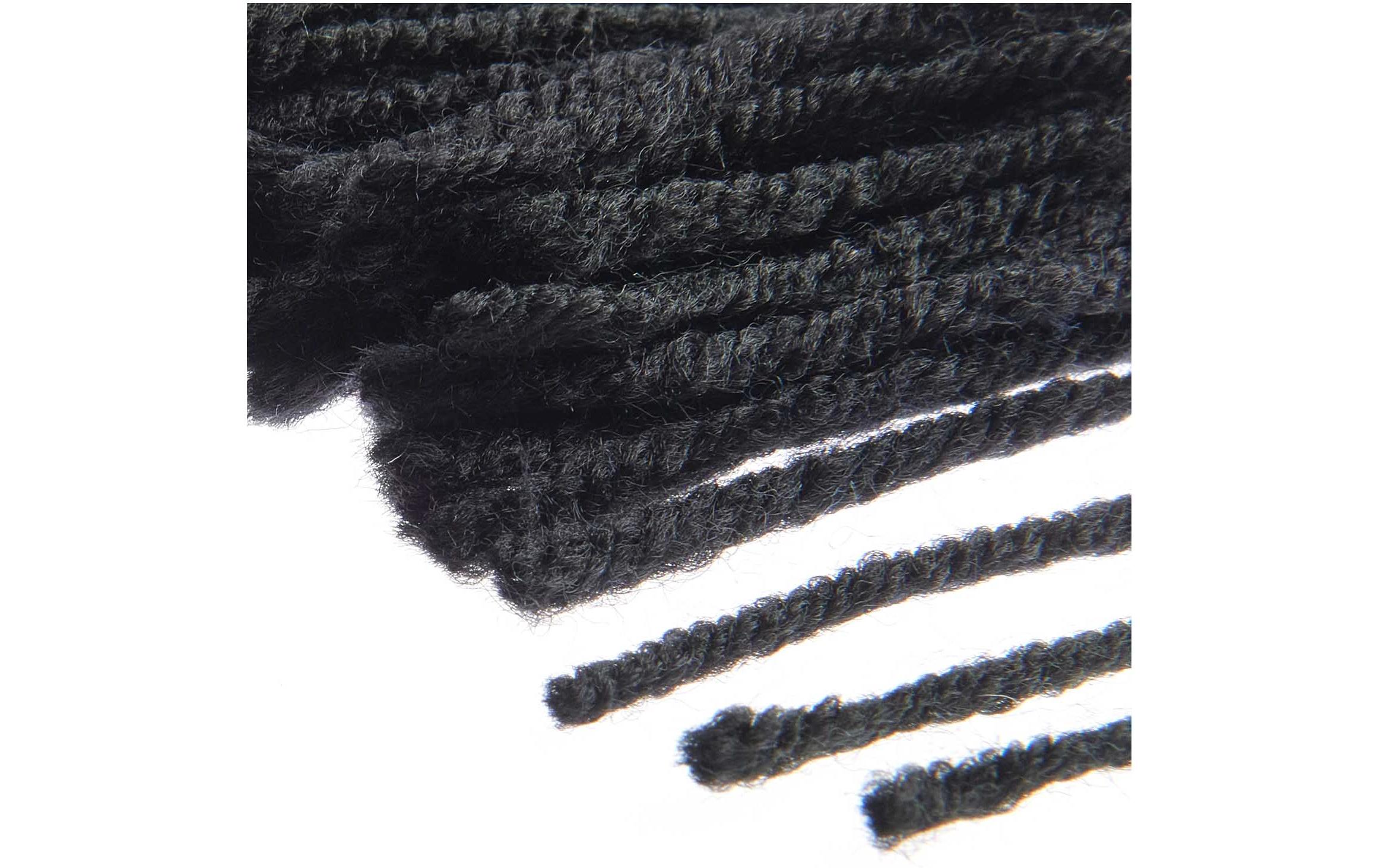 Hooki Knüpfgarn SchwarzKnüpfwolle, Knüpffaden in verschiedenen Längen und Farben
