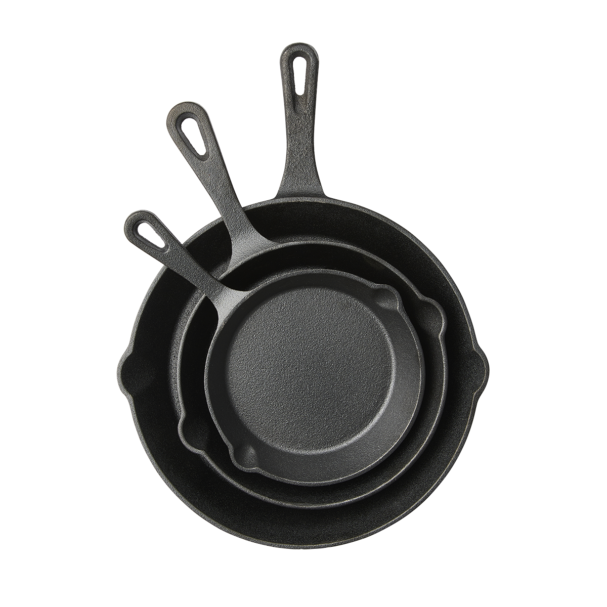 Byron gietijzeren skillets - 3 stuks