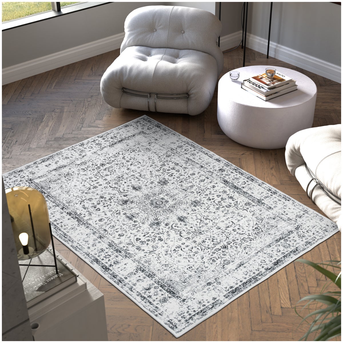 Vintage design tapijt tectake Aliya, diverse maten, antislip achterkant