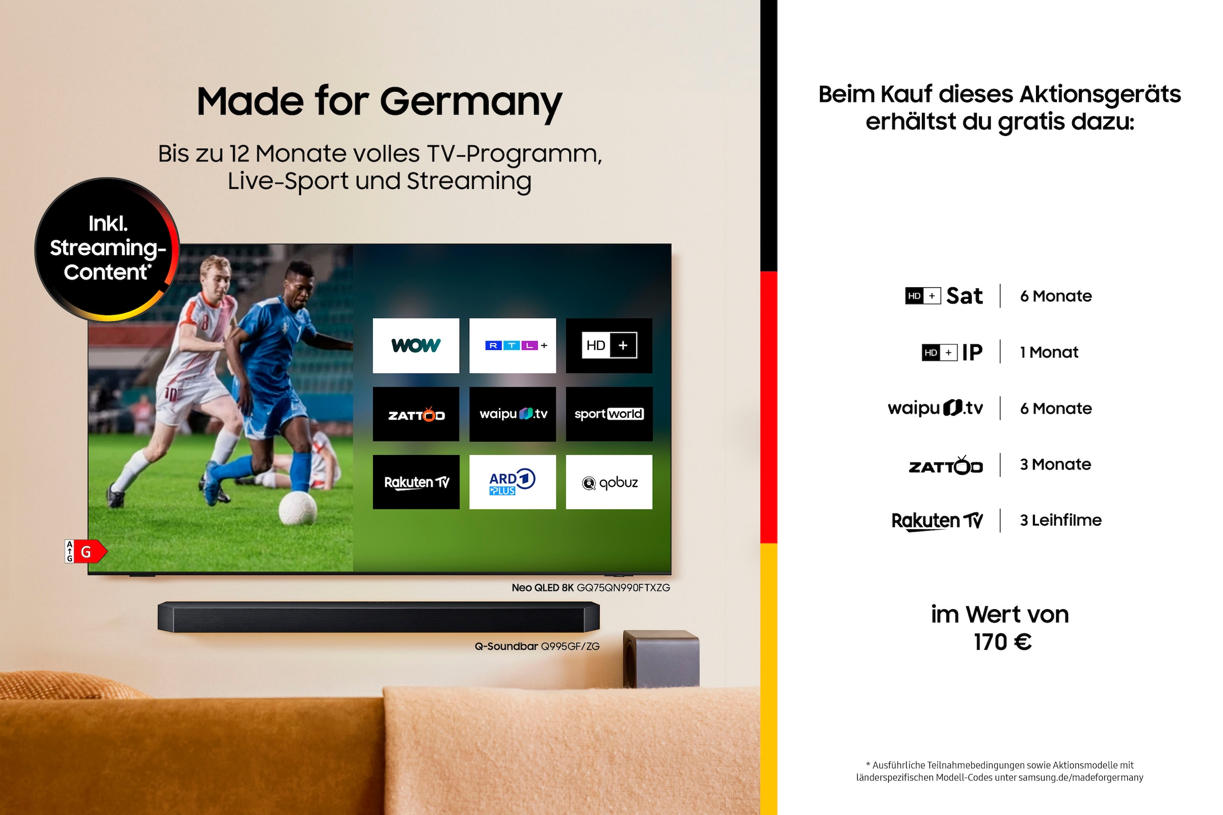Samsung LED-Fernseher »GU55U7099FU« 139 cm/55 Smart-TV Crystal UHD, Q-Symphony, Dolby Surround Sound, Triple Tuner, Smart-Hub