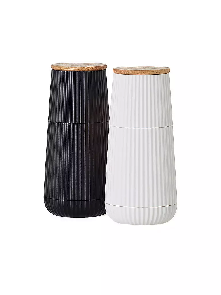 AD HOC Salz- und Pfeffermühlen Set 2-teilig 12cm SCAPE Black / White weiss