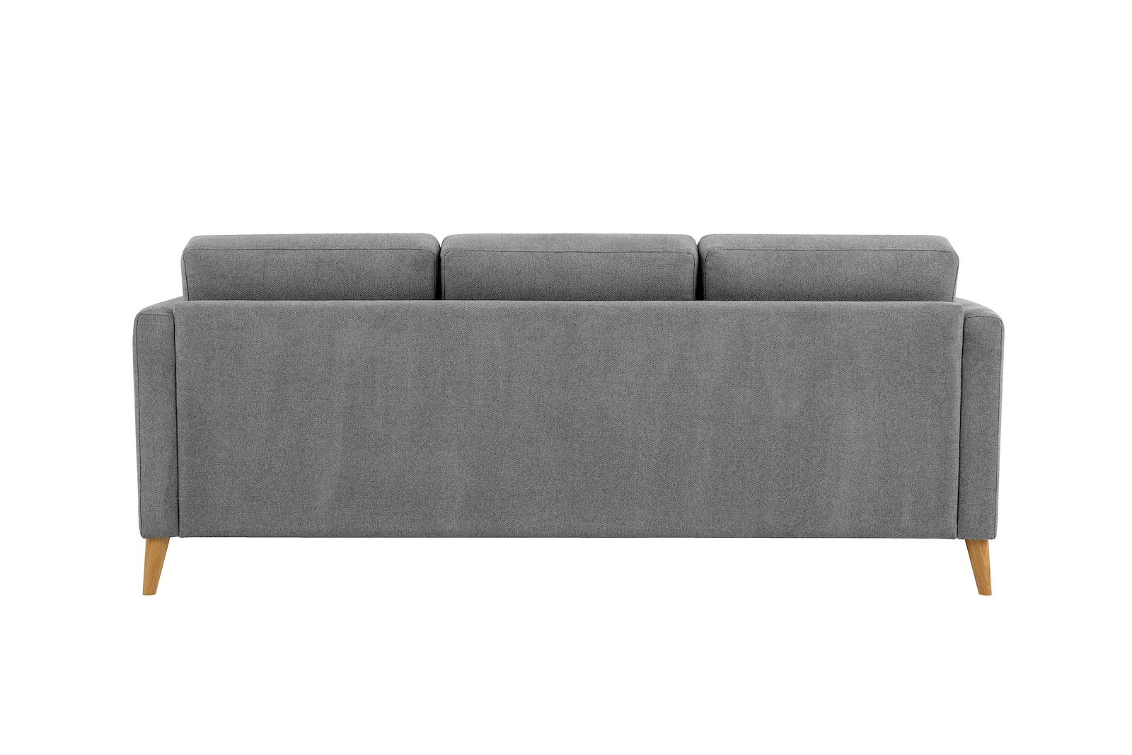 Eden 3-seter sofa Tekstil Brooklyn 3 Grey med ben i eik natur (15137).