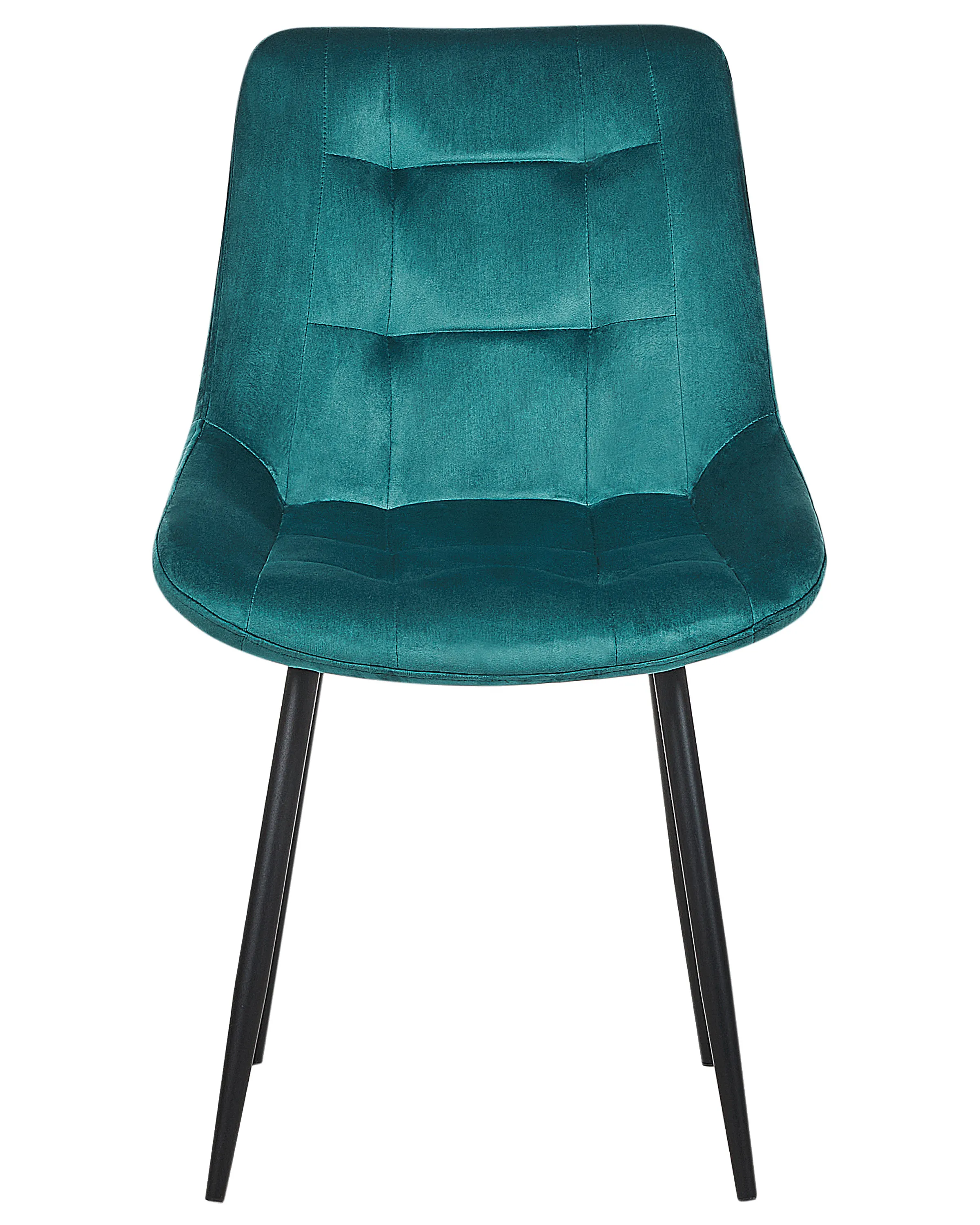 Set van 2 eetkamerstoelen MELROSE Fluweel Turquoise