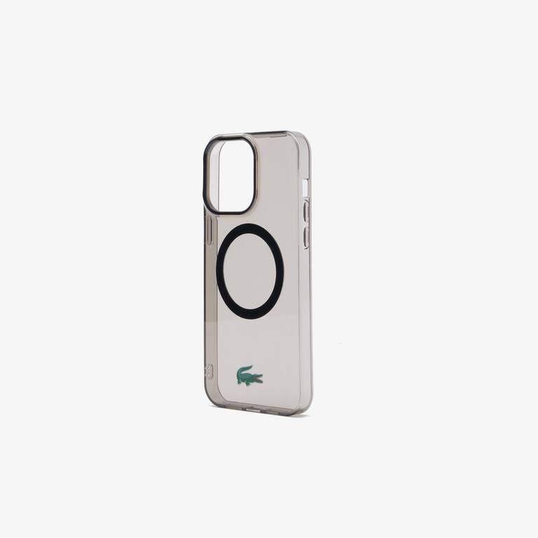 Coque iPhone 15 Pro Max à crocodile signature Coques iPhone - Noir - Lacoste - Unisex