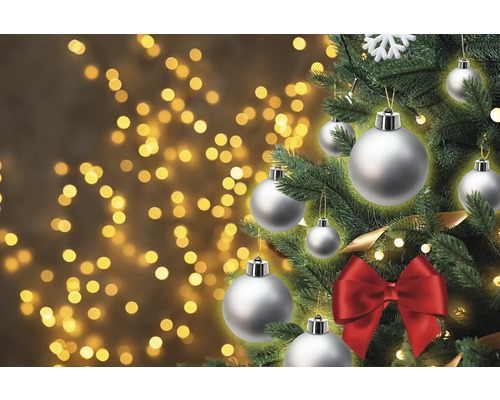 Grote XXL kerstboombal Lafiora Ø 30 cm mat zilver
