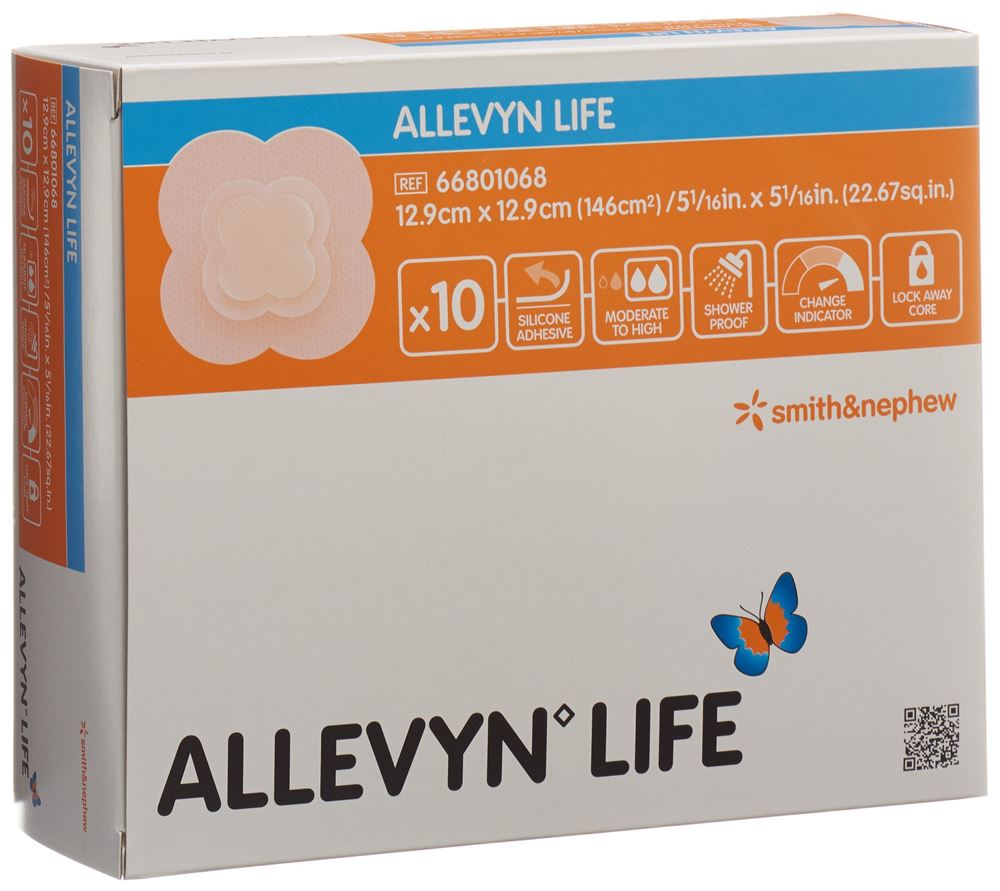 ALLEVYN Silikon-Schaumverband<br>10 Stück, 12.9x12.9cm