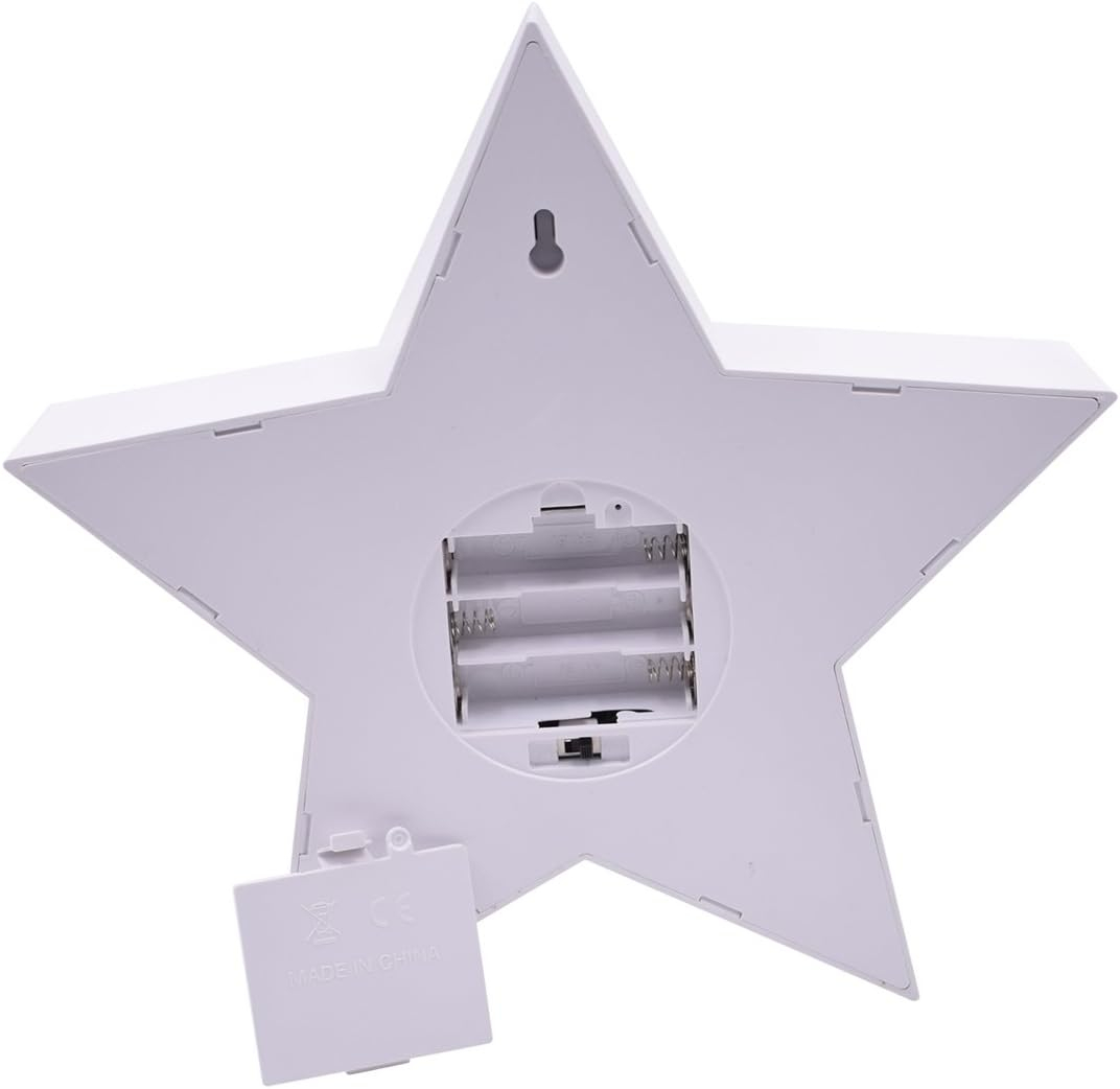 (24x24cm) LED Weihnachts Deko Stern 3D Home Beleuchtung (Batteriebetrieben) - Warmweiss