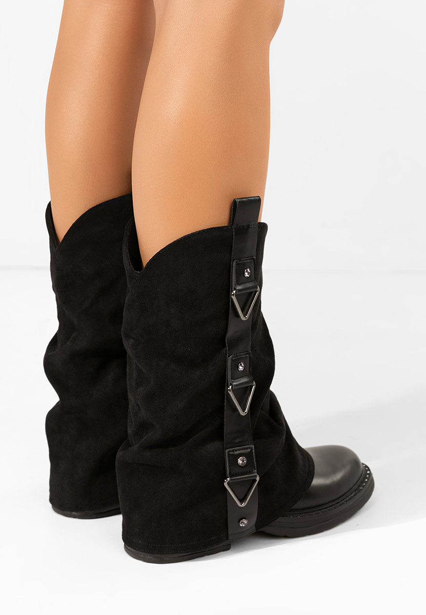 Bottes courtes femme noires Ismoria