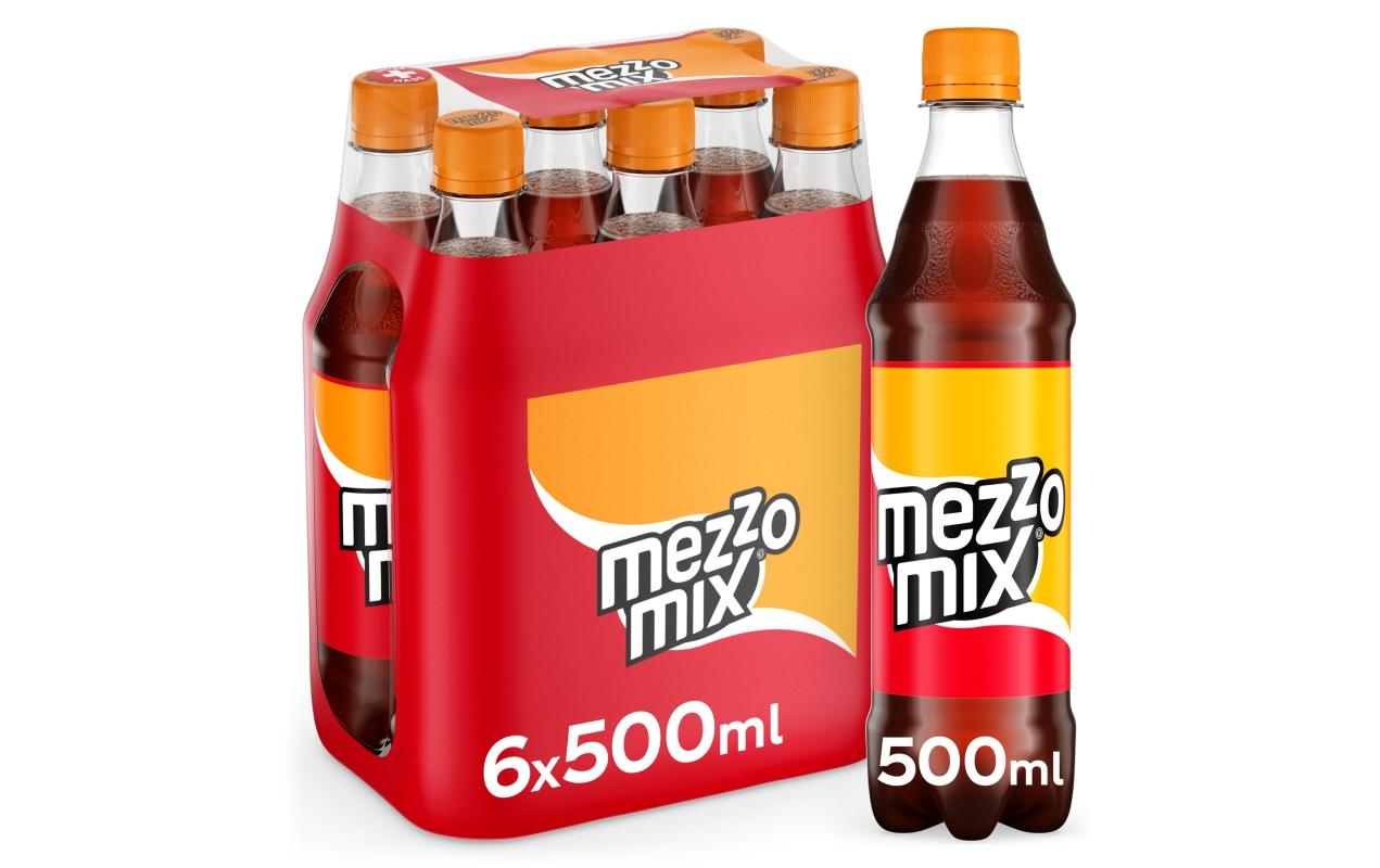 Soft-Drinks Orange 6 x 0.5 lPrickelndes Getränk mit Koffein und Orangenaroma