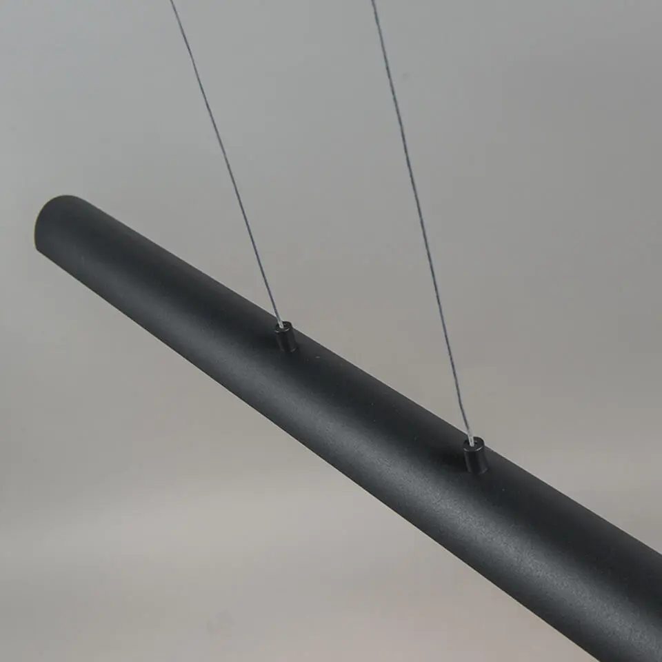 Qazqa hanglampen balo zwart geïntegreerde led