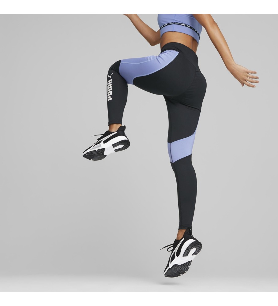 Legging Puma Train Favorite Logo Cintura Alta 7/8 preta, lilás