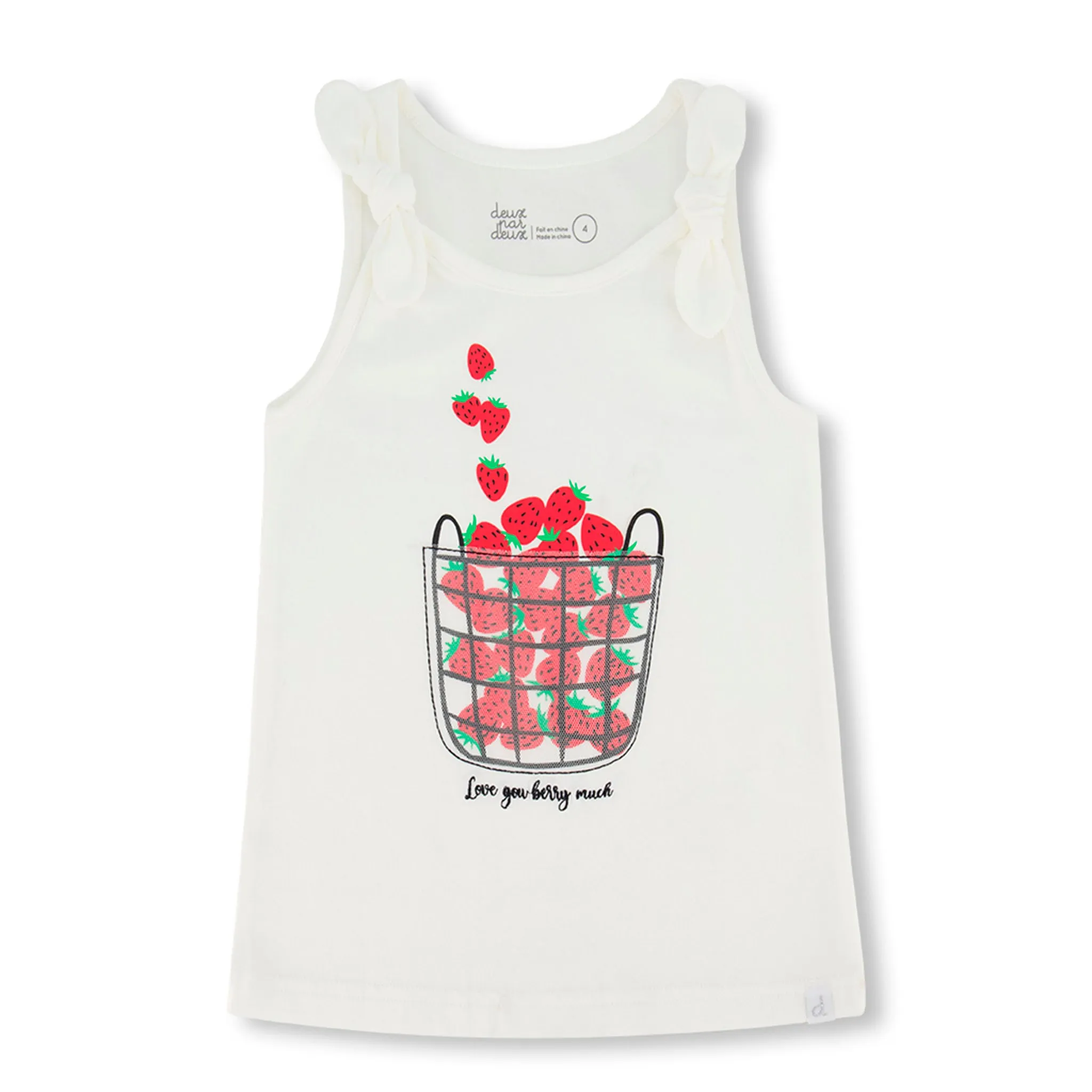 Deux par Deux Camisole Panier Fraise 7-10ans