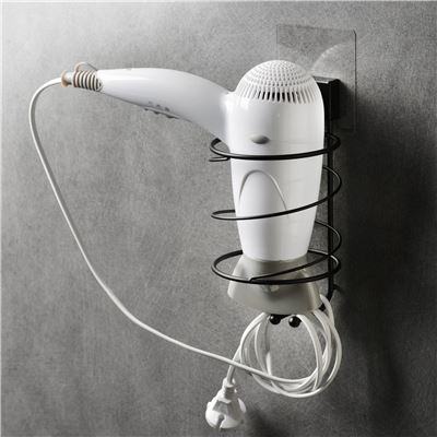 Accessoires de salle de bain noir fixation électrostatique