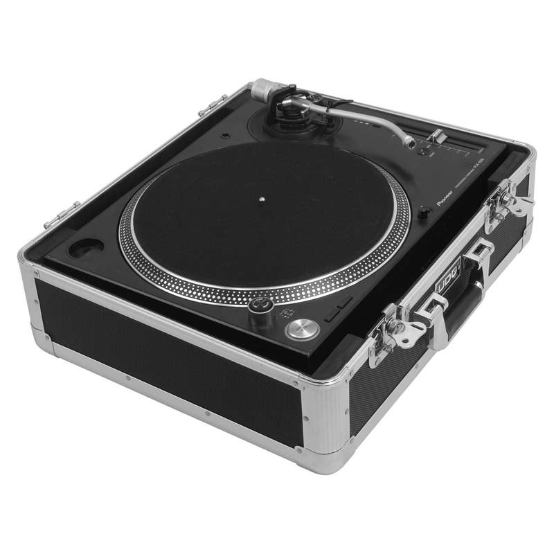 UDG Ultimate Pick Foam Flight Case Multi Turntable flightcase zilver platenspeler met plukschuim