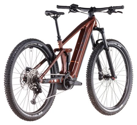 VTT Électrique Tout-Suspendu Cube Stereo Hybrid One44 Pro 800 Shimano Cues 11V 800 Wh 27.5'' Rouge Bourbon 2025