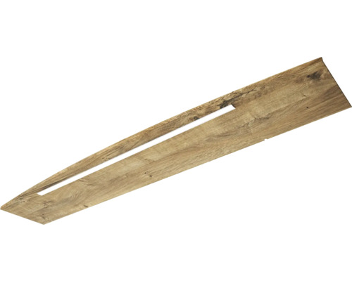 3-delige badkamermeubelset Pelipal xpressline 4010 BxHxD 144 x 200 x 49,5 cm, frontkleur eiken ribbeck, met keramische wastafel in wit en keramische wastafel, wastafelmeubel, spiegelkast met LED-verlichting, greep chroom hoogglans 4010.1400269 401014