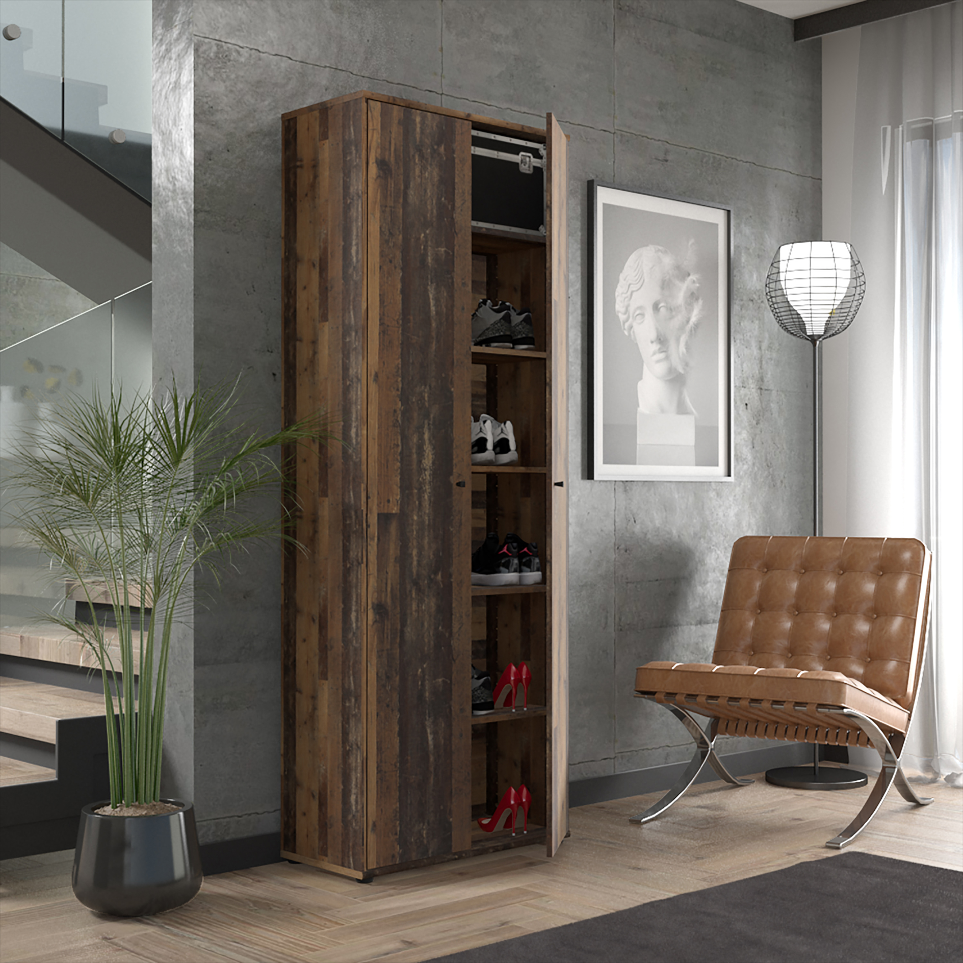 Hochschrank - Old Wood Vintage - 197,5 cm