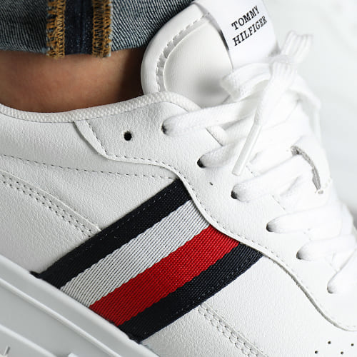 Baskets Supercup Leather Stripes 4824 White