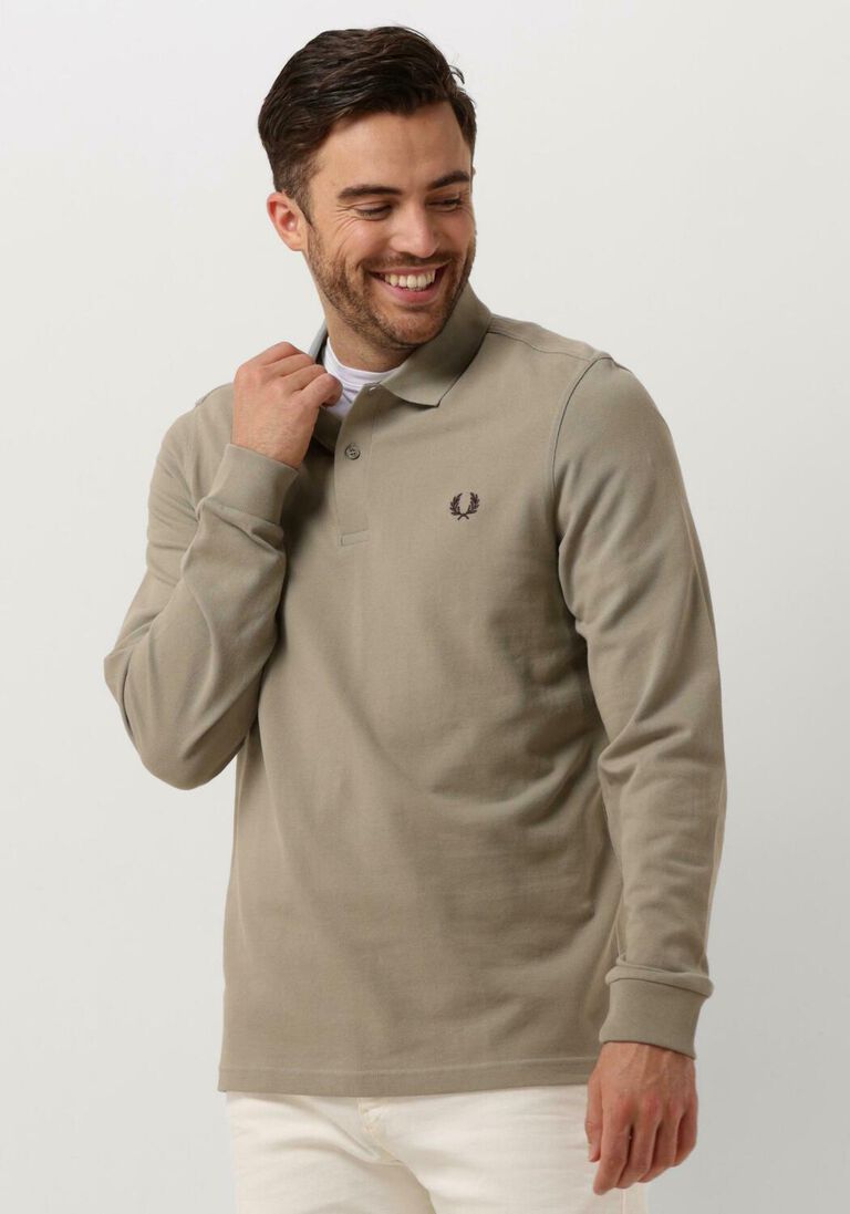 FRED PERRY olijf fred perry polo the long sleeve fred perry shirt