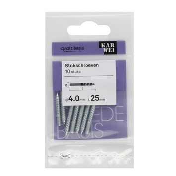 KARWEI stokschroef 4x25 mm (10 stuks)