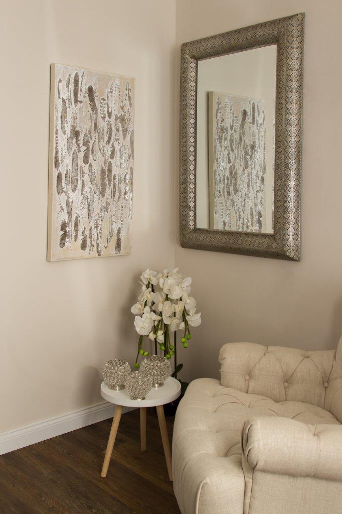 Spiegel JANKA - silber - Metallrahmen - 80x124 cm