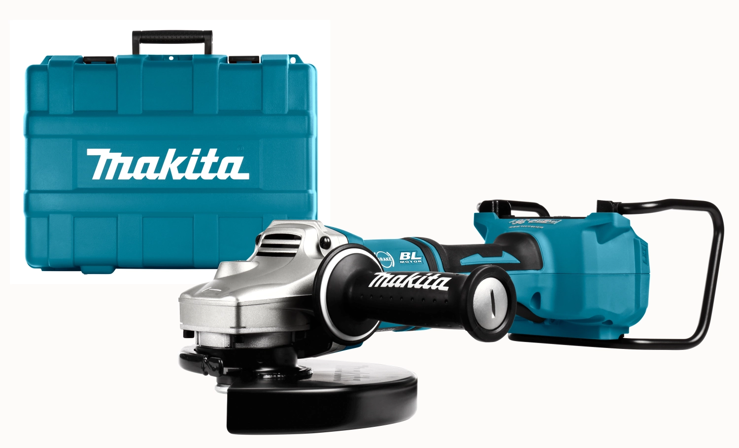 Makita DGA900ZK 36V (2x 18V) Li-Ion accu Haakse slijper body in koffer - 230mm - koolborstelloos