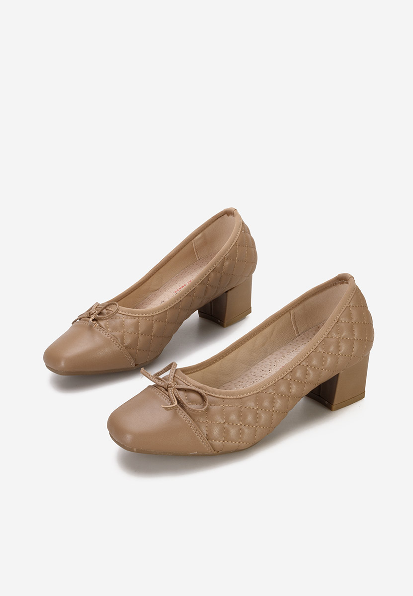 Chaussures à petit talon kaki Thella