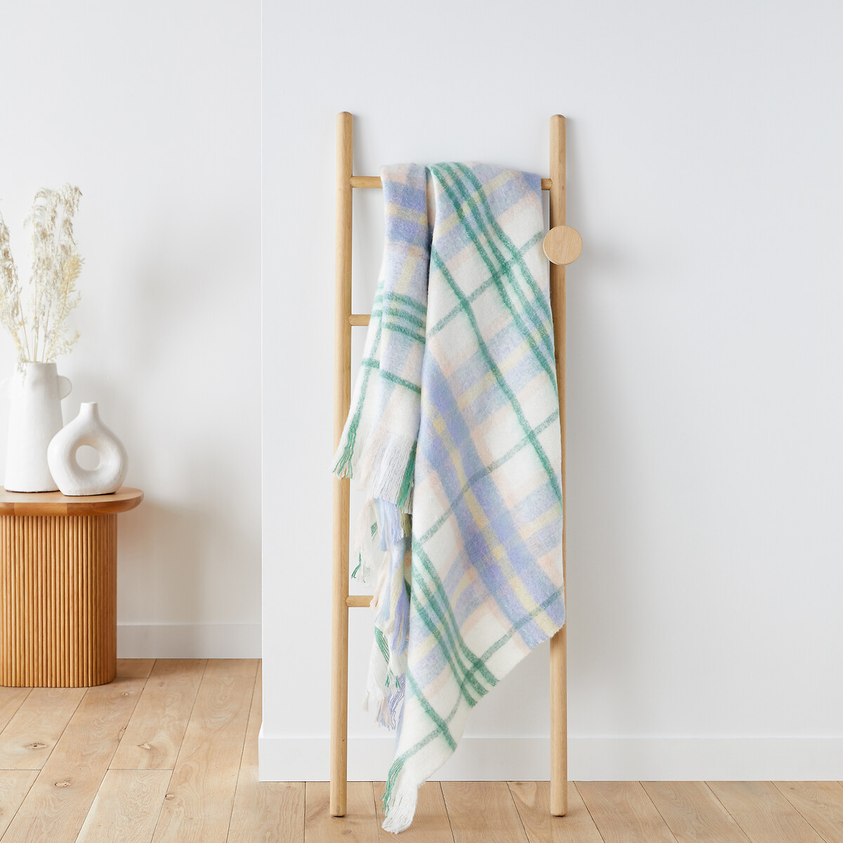 LA REDOUTE INTERIEURS<br>Manta xadrez com franjas, Armand
