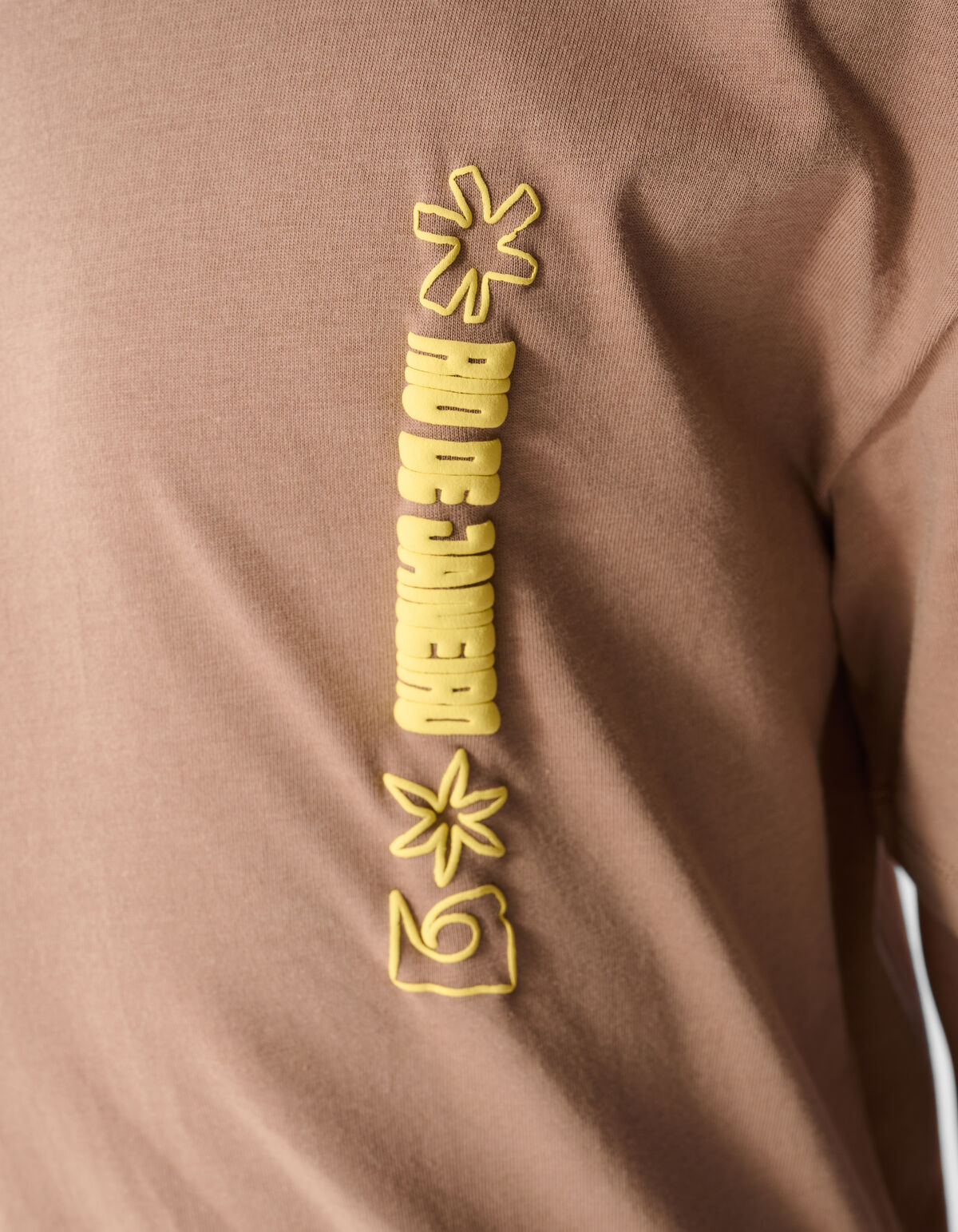 Holiday Artwork T-shirt Lichtbruin
