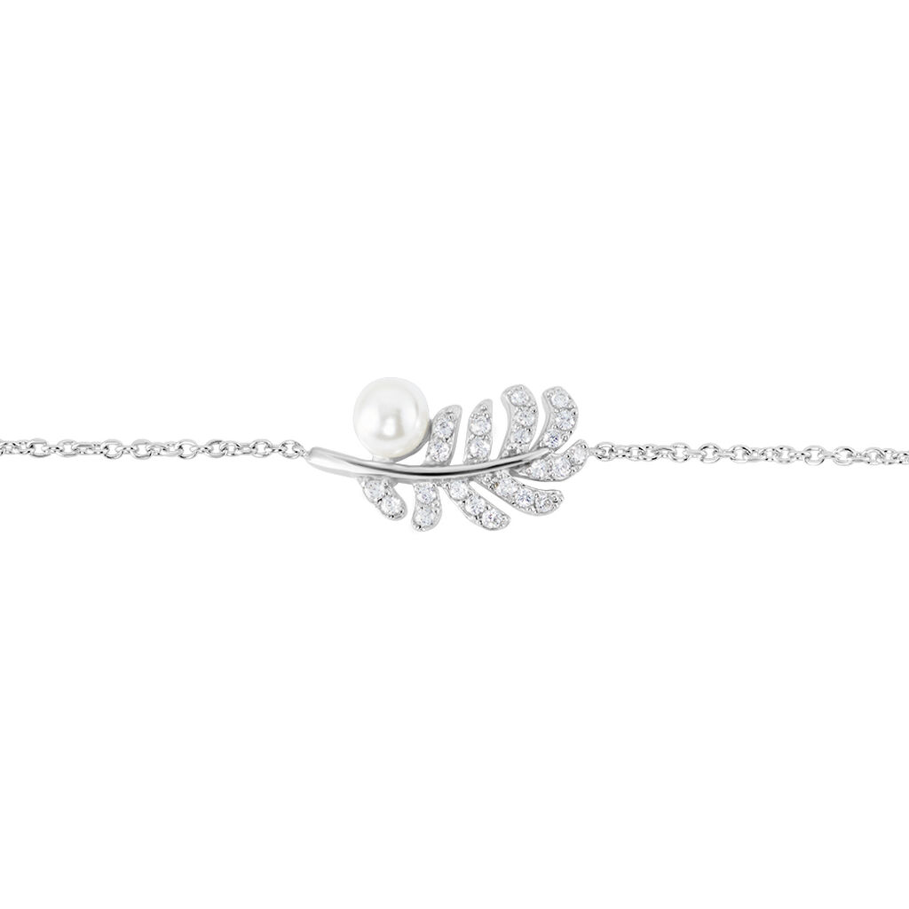Bracelet Argent Blanc Edytha Perle De Culture Oxydes De Zirconium