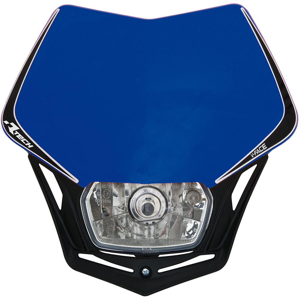 RTECHMX - Plaque Phare V-Face Bleu foncé / Noir