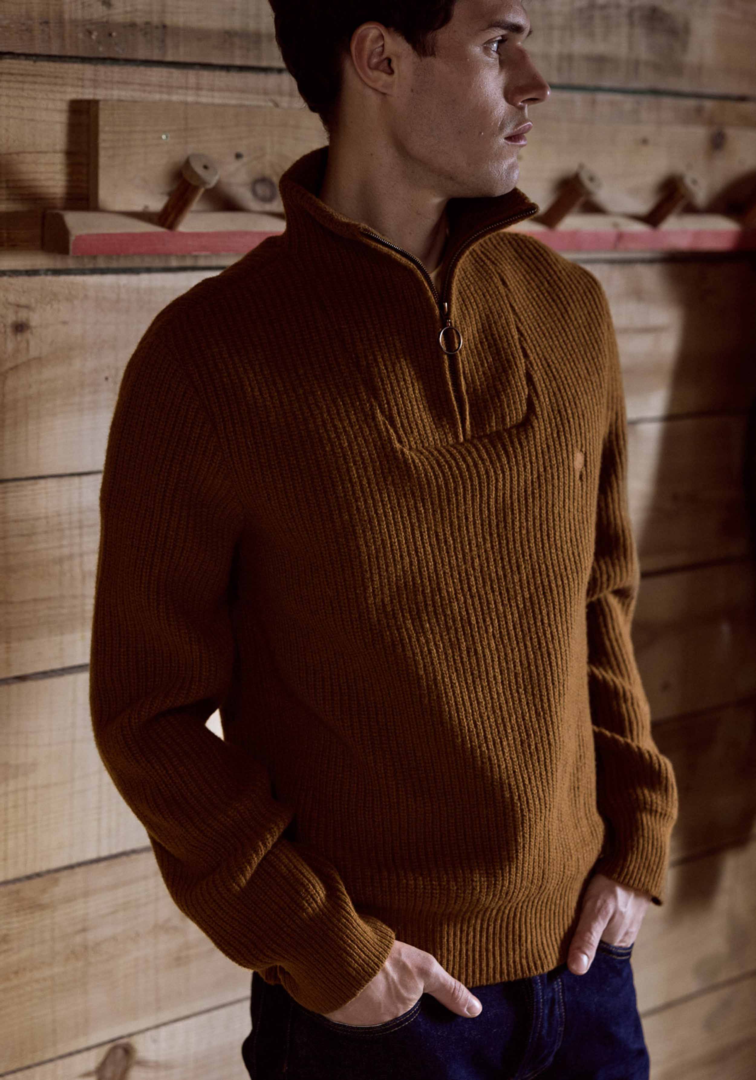 Faguo Strickpullover Ardenne Knitwear Cognac