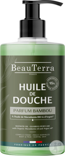 Beauterra Huile De Douche Parfum Bambou Flacon Pompe 750ml