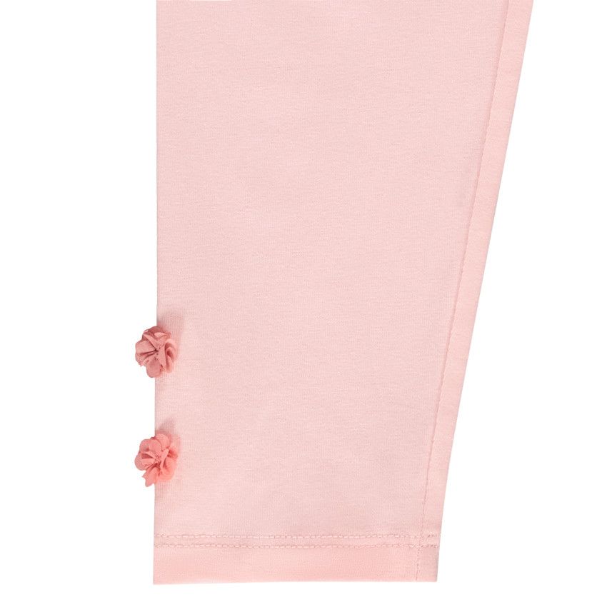 Caleçon uni à pompons pour bébé fille - Rose