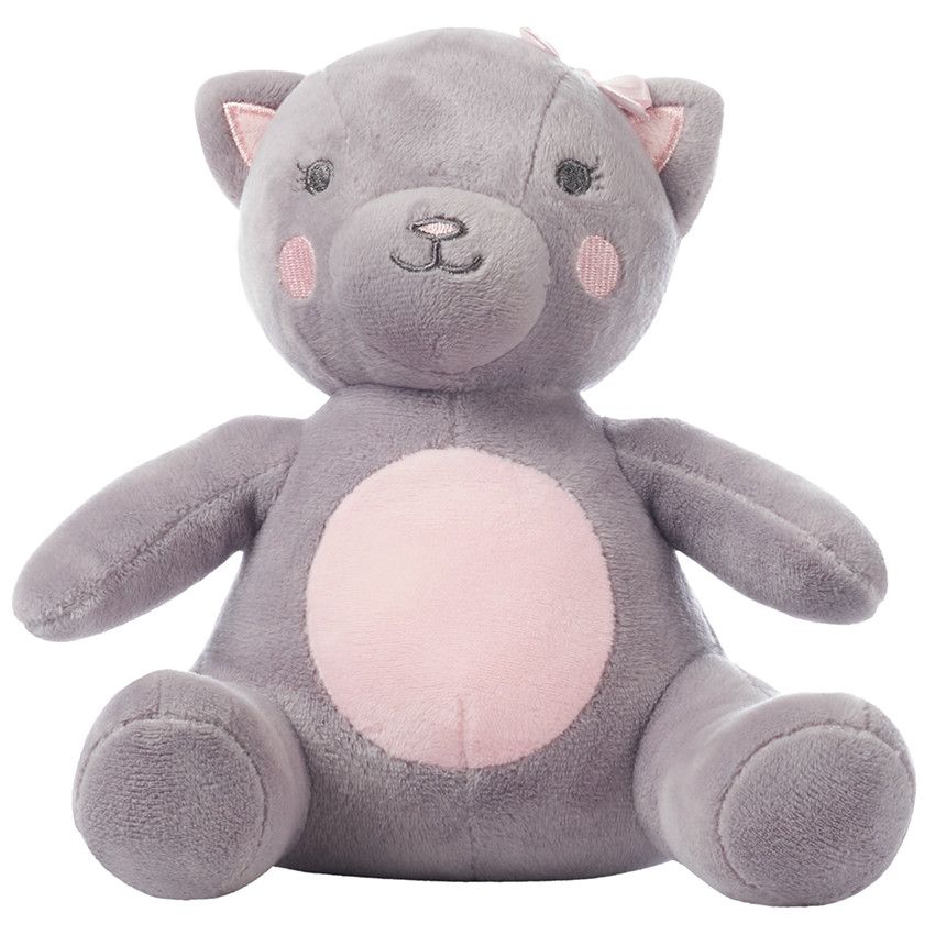 Chat en peluche - Gris clair