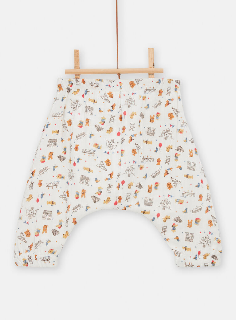 Pantalon sarouel réversible imprimé animaux à Paris