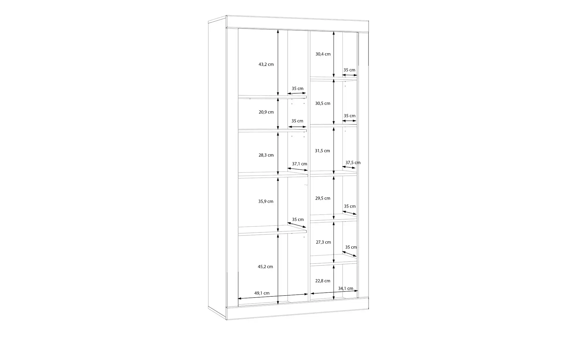 Vitrine Push-to-Open Komili