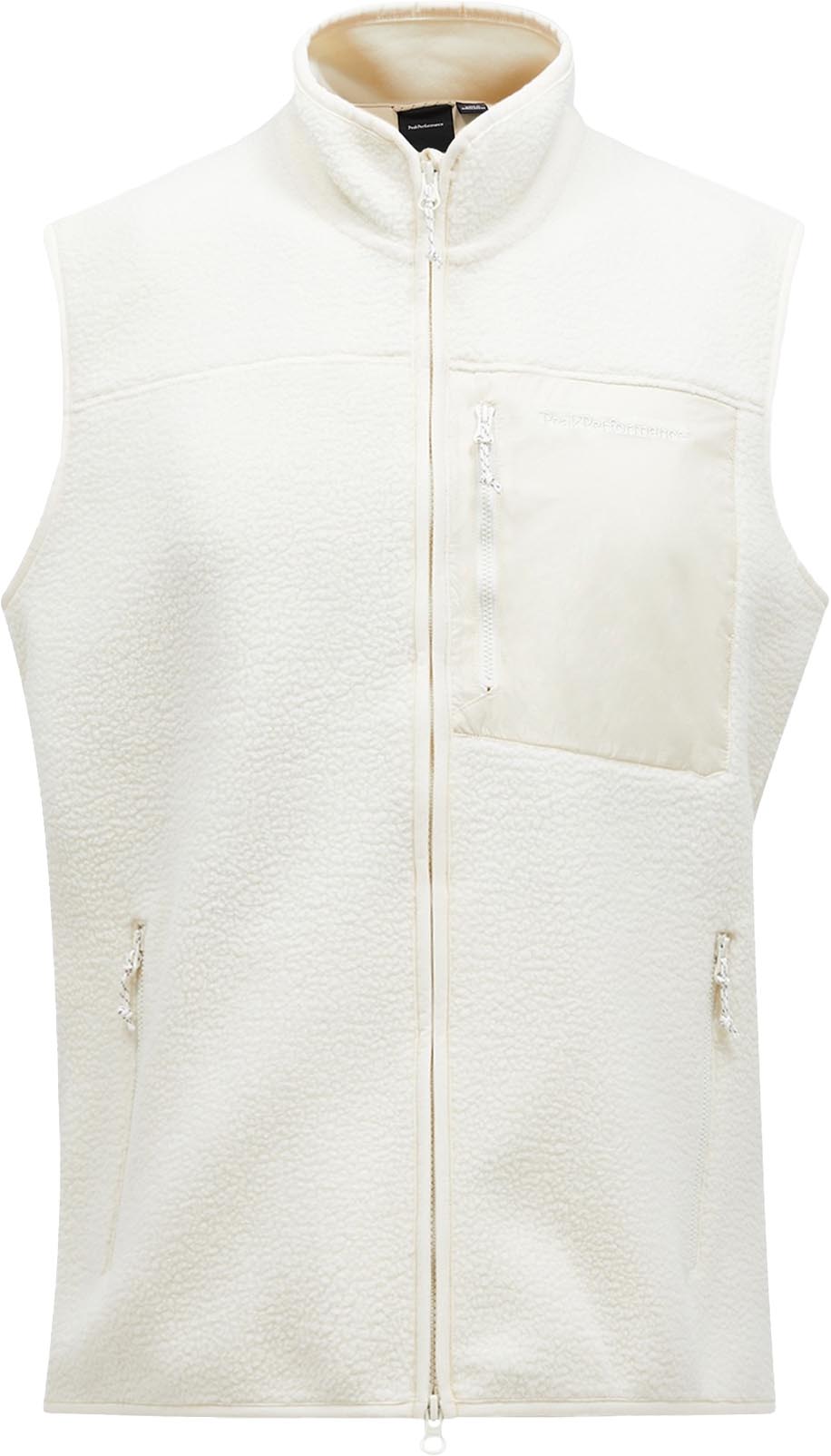 Pile Vest Herre Vintage White