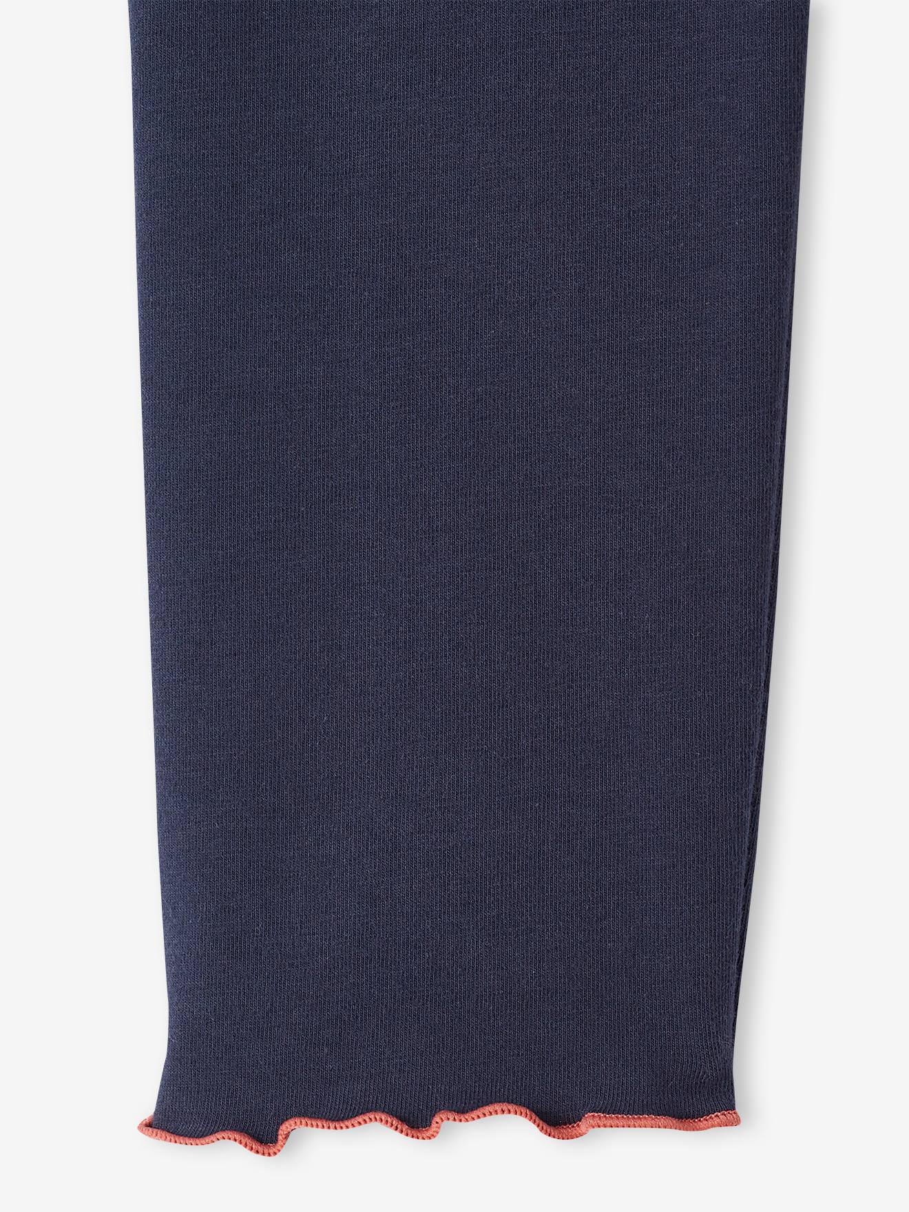 Camisola de flanela xadrez vichy + leggings xadrez azul lisas