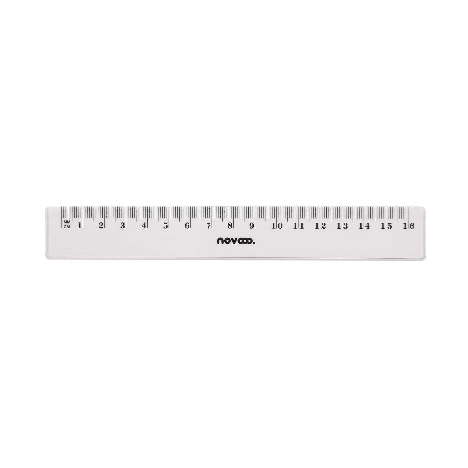novooo Lineal Kunststoff 16 cm transparent