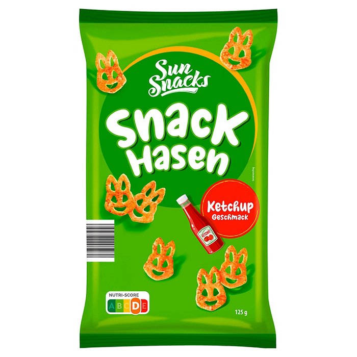 SUNSNACKS Snack-Hasen 125 g, Ketchup