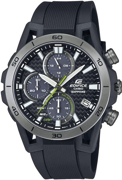 Casio - Edifice EFS-S640PB-1AVUEF - Heren Horloge - Zwart - Solar Powered