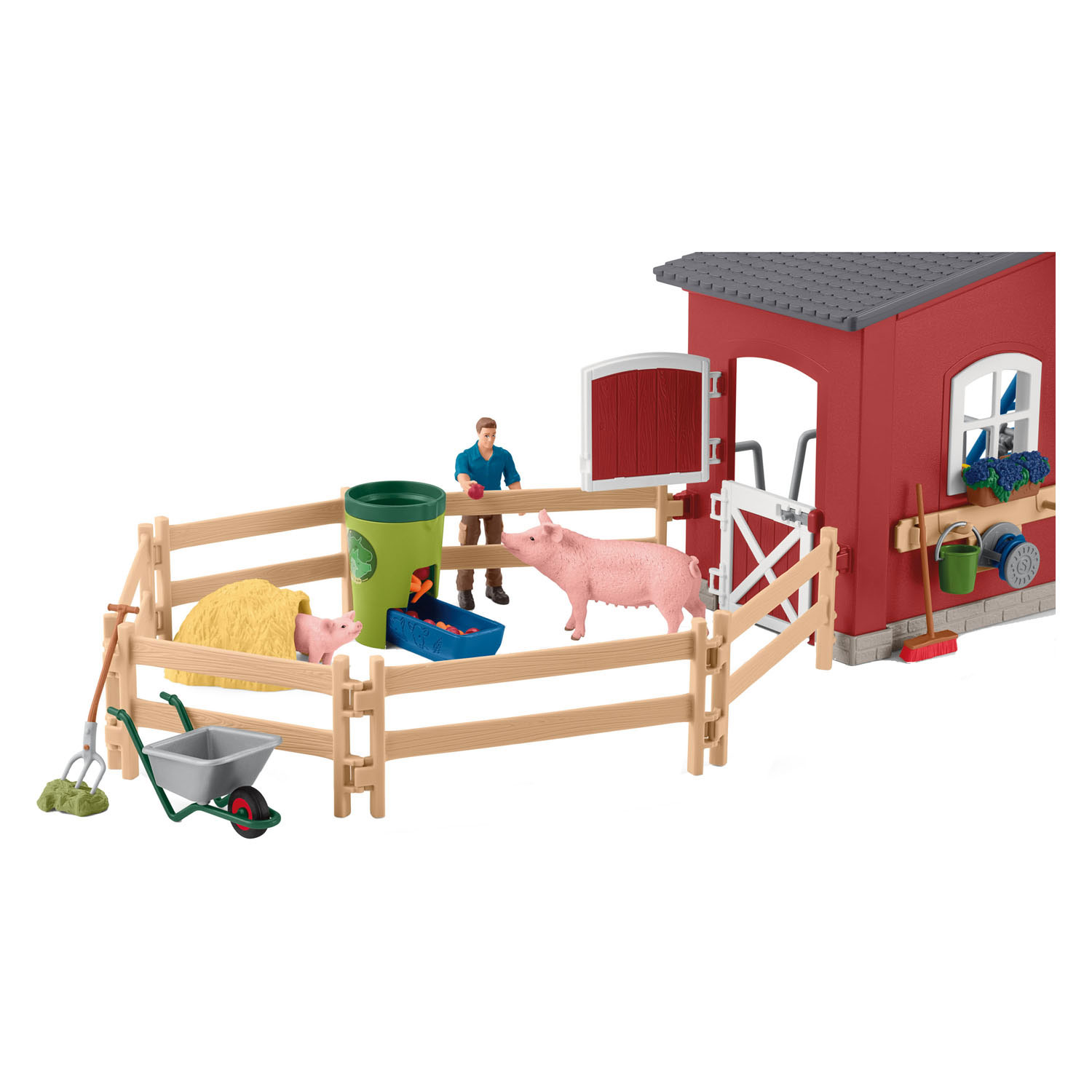 schleich FARM WORLD Grote Stal Rood42606
