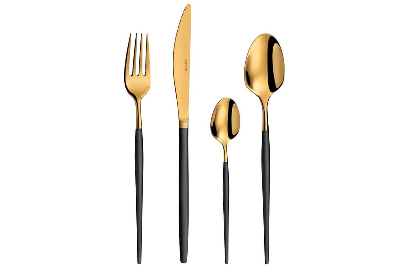 Amefa Soprano 1114 Gold Black, bestekset, 16-delig