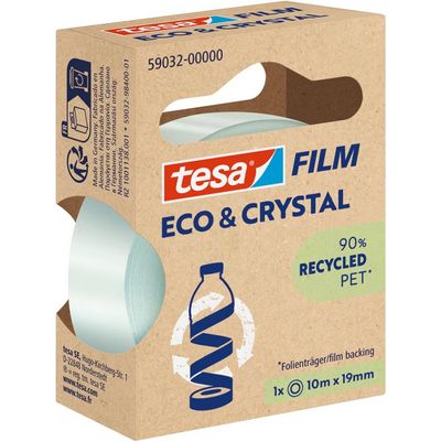 Tesa Film Eco & Crystal - Ruban adhésif - 19 mm x 10 m - transparent